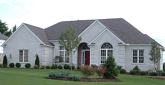 Cathedral den or 4th bedroom. Vaulted/cathedral foyer and great room. Formal dining with high tray ceiling. Vaulted kitchen and dinette with pantry. Large master bed and bath. Half round windows. Covered front porch. 3-car side entry garage. Optional brick and skylights.